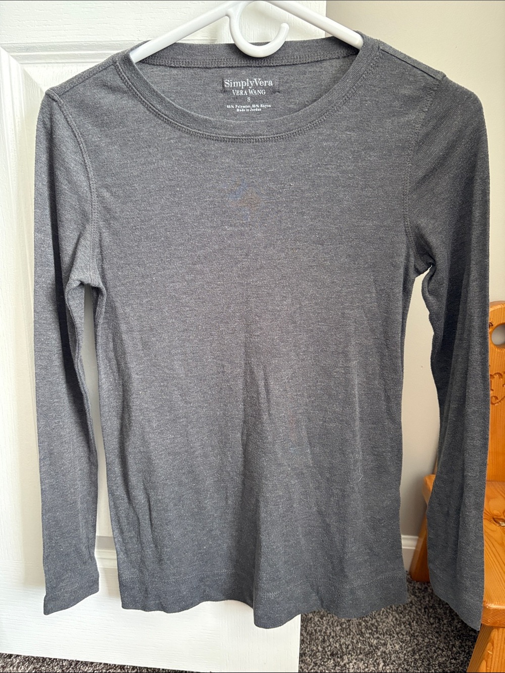 Simply Vera Vera Wang Heather Gray Crewneck Tee
